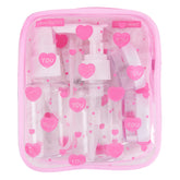 5 Pcs travel bottle kit - pink Color